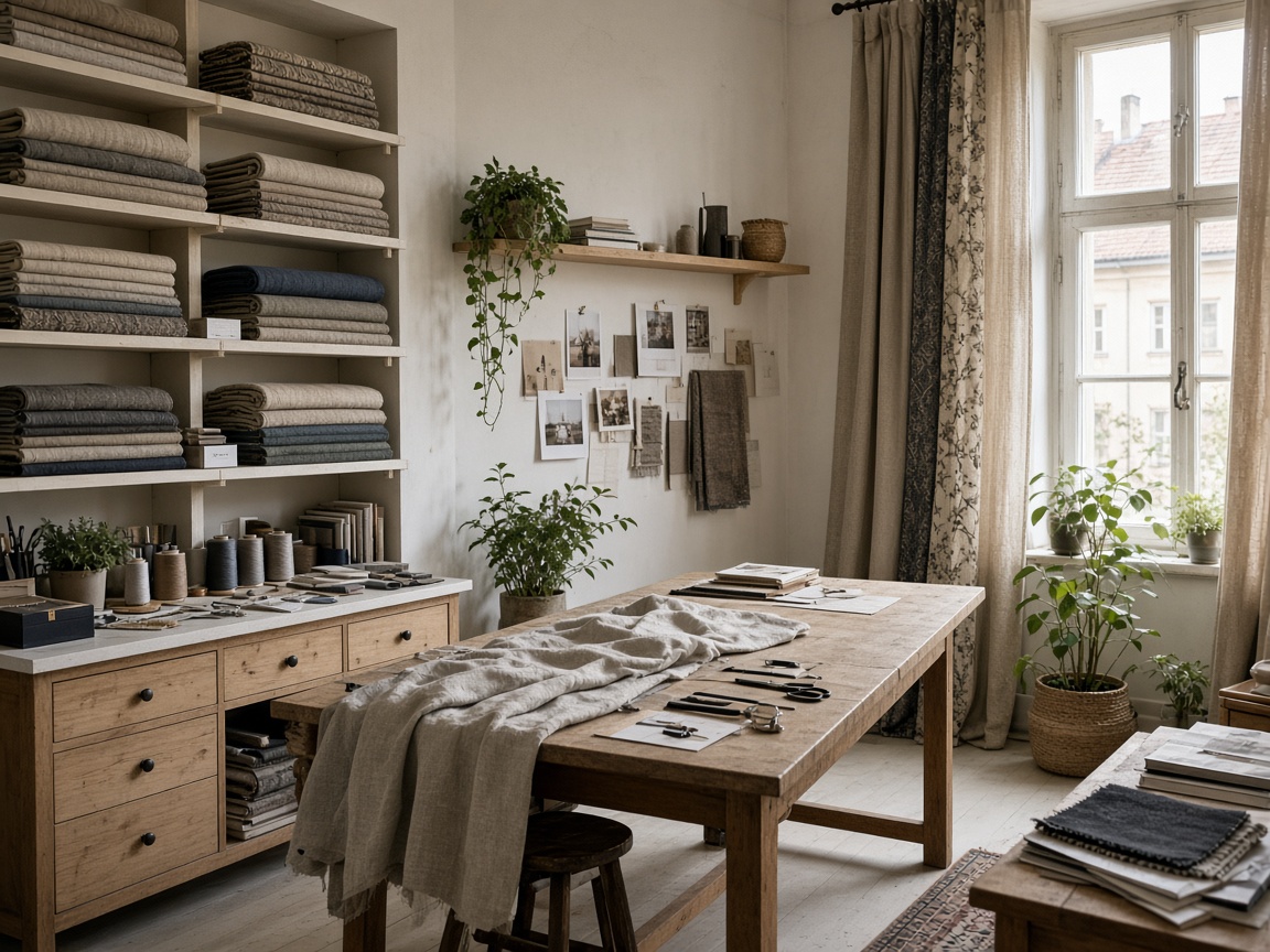 About the Curtains / home textiles studio at Dawnharbor Atelier